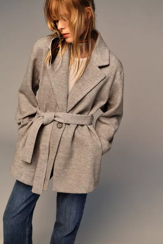 SOFT BLAZER WITH BELT | Zara US