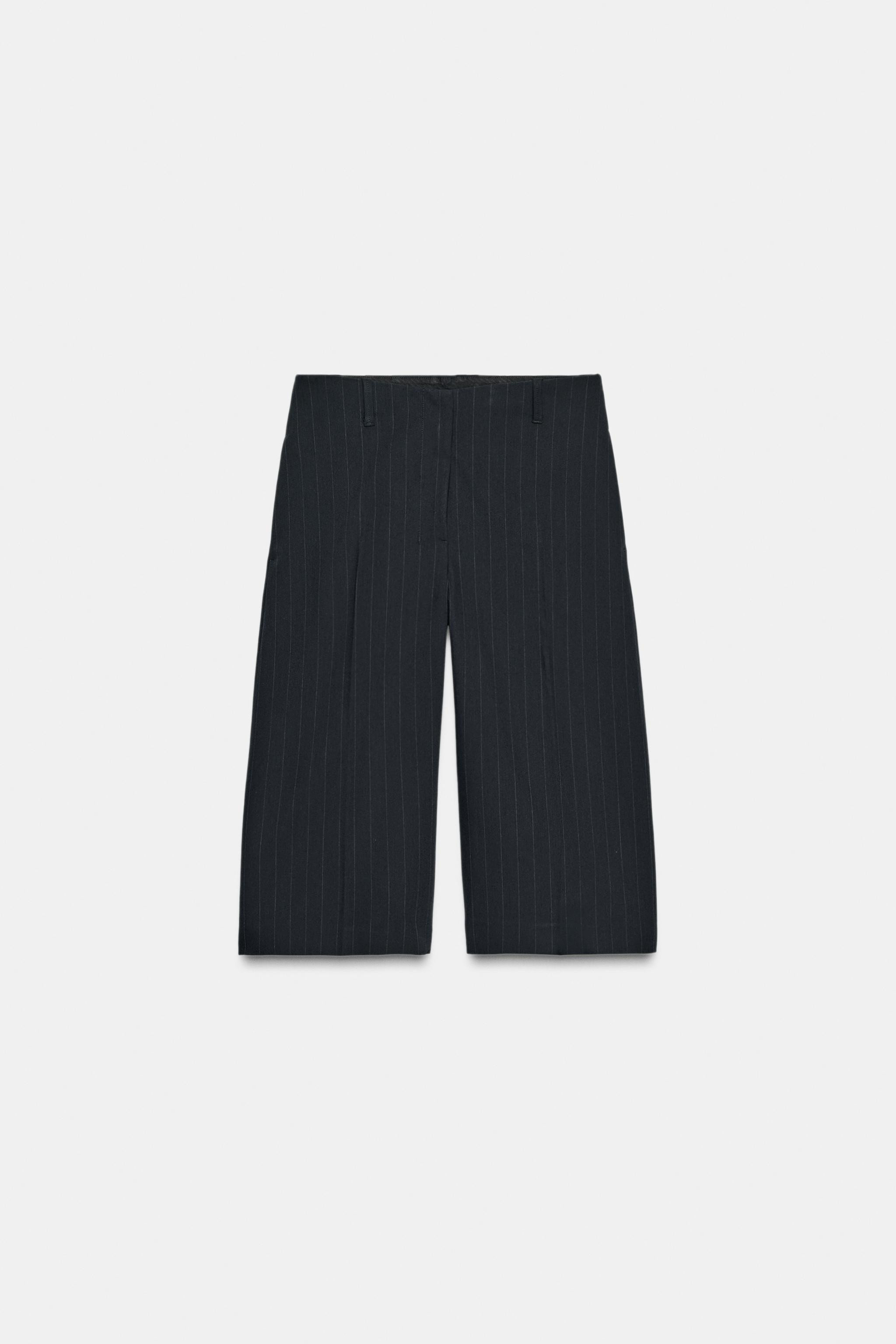 ZW COLLECTION PINSTRIPE LONG SHORTS | Zara US