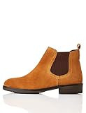 Amazon Brand - find. Women's Casual Suede Chelsea Boots, Brown Tan), 4 UK | Amazon (US)
