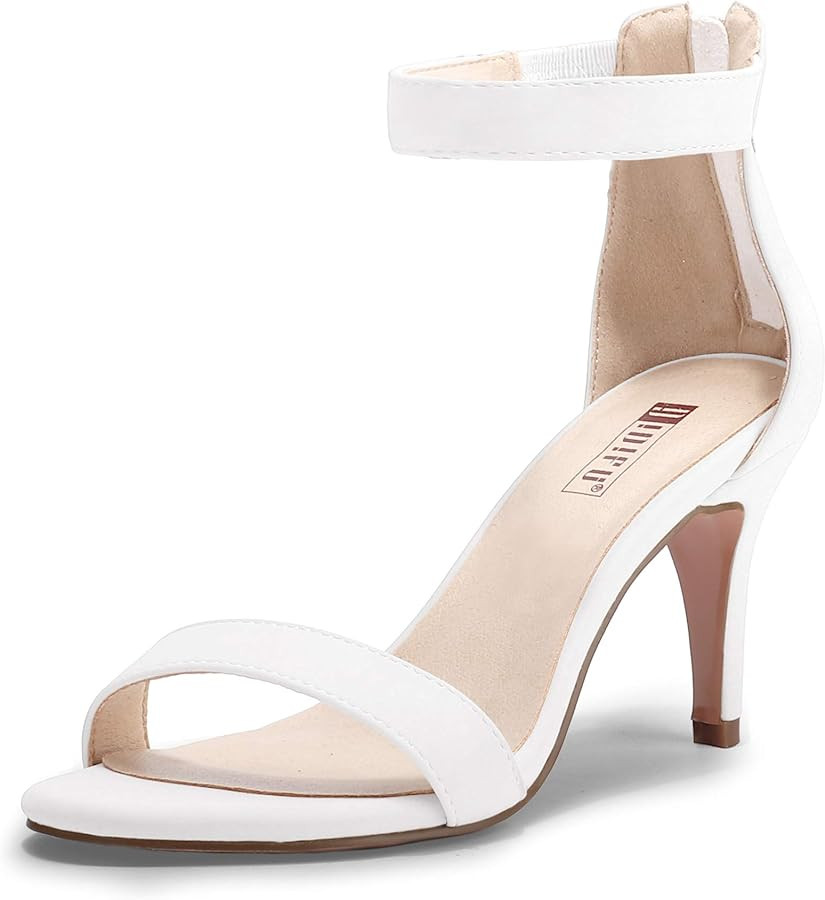 IDIFU Women's 3 Inch Kitten Heels Stiletto Heels for Women Dressy Open Toe Heels Ankle Strap Heel... | Amazon (US)