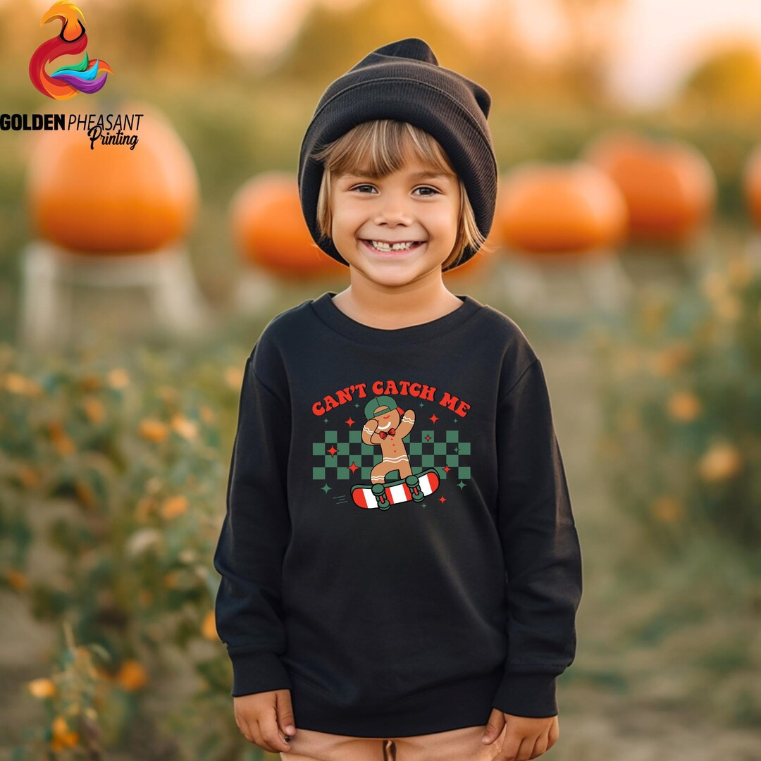 Can't Catch Me Shirt, Boys Christmas Shirt, Funny Gingerbread Shirt, Merry Christmas Shirt, Gift ... | Etsy (US)