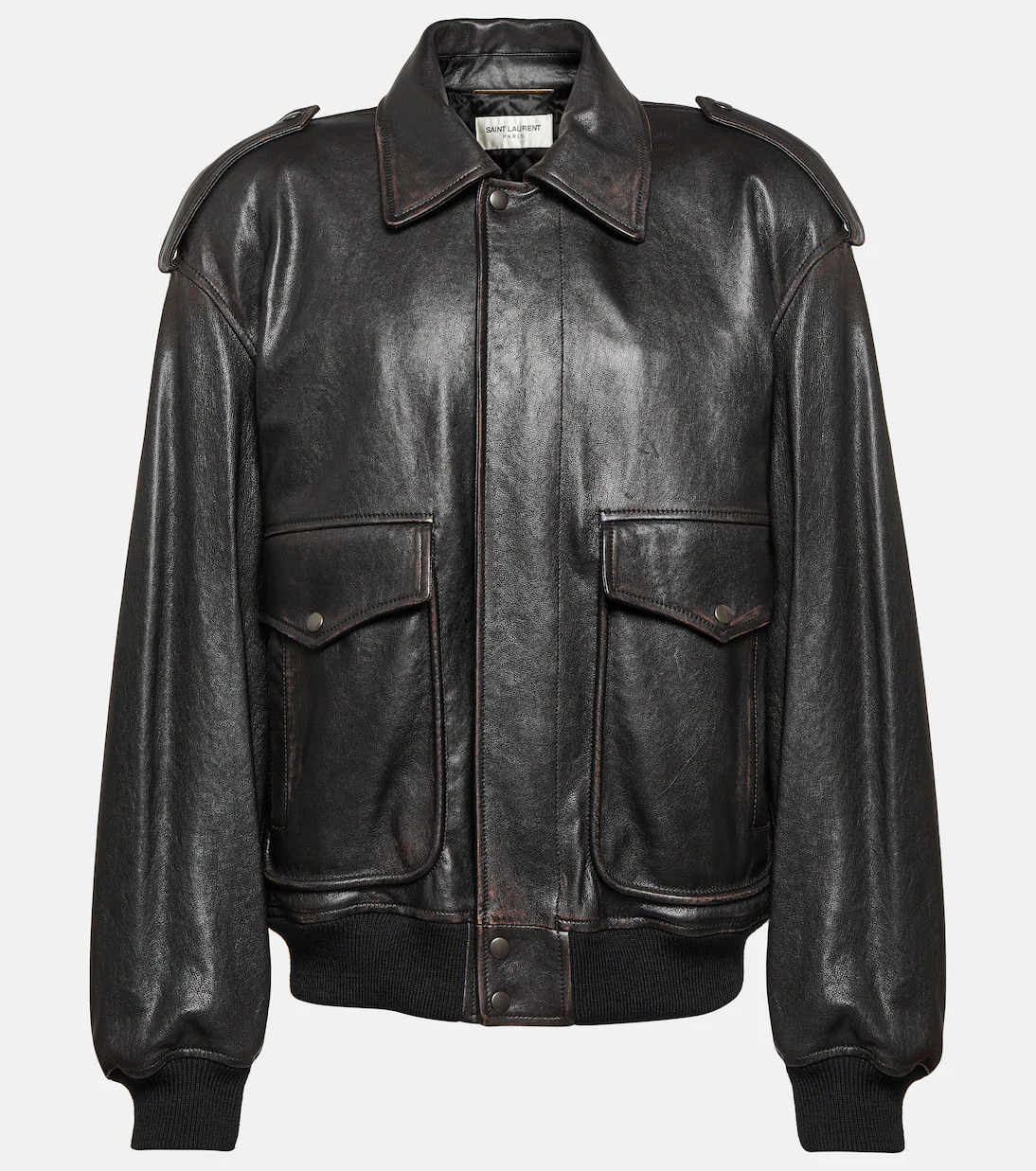 Leather blouson jacket | Mytheresa (UK)