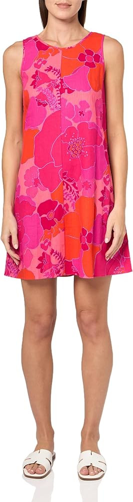 London Times Linen Blend Sleeveless Shift Summer Casual Dresses for Women | Amazon (US)