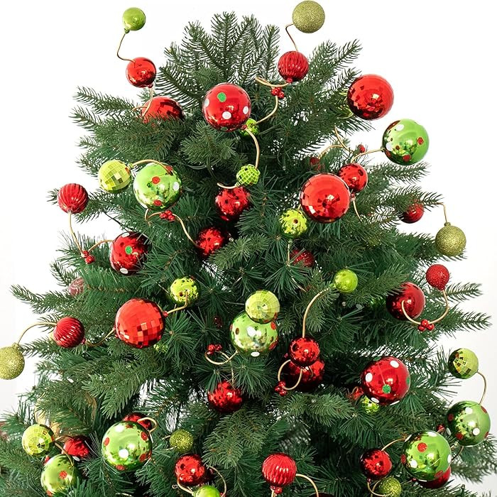 Christmas Tree Picks 10Pcs Red and Green Lifelike Ornament Spray for Christmas Trees, Wreaths, Ga... | Amazon (US)