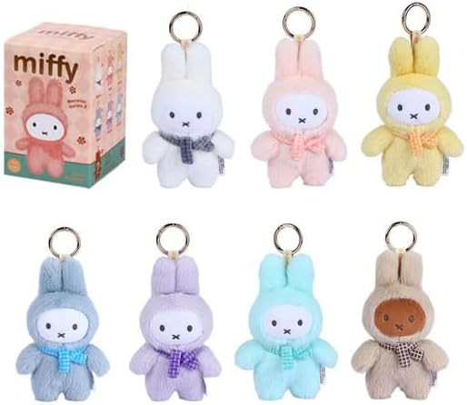 Shinjidai Miffy Bunny Plush Keychain Blind Box, Vinyl, Cute Miffy Bunny Keychain, 6 regular desig... | Amazon (US)