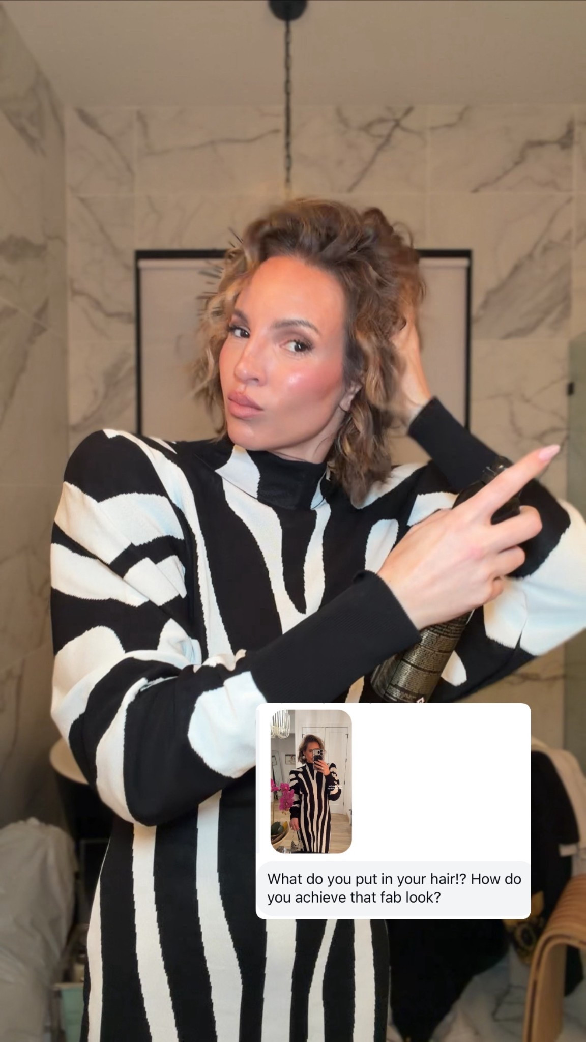 Everything I used to get my hair like this. When my hair was wet, I use a good amount of mousse. Then I sprayed my hair with the heat protection. Then I just went to work with the curling wand curling away from my face, and then added the texture spray and hairspray for hold.

#LTKTravel #LTKHome #LTKWedding