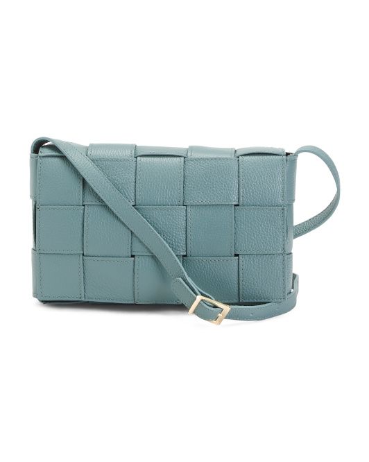 Made In Italy Woven Leather Crossbody | TJ Maxx