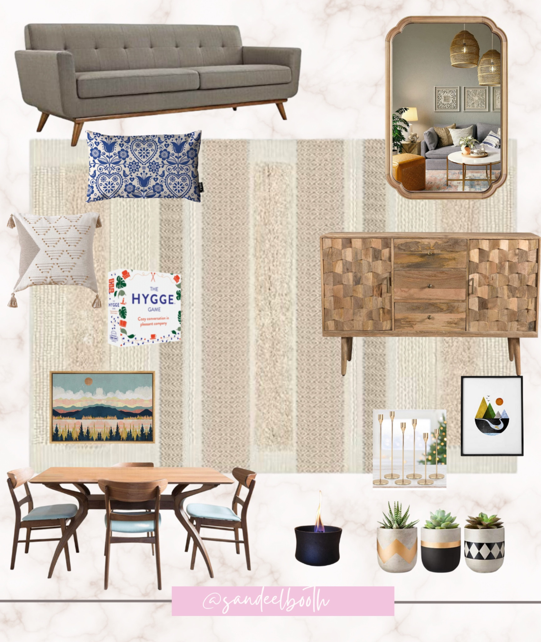  Cozy hygge midcentury modern boho home decor
Neutral sofa, neutral home decor, Scandinavian wall art and decor 
Wood sideboard 
1950s inspired furniture 

#LTKhome #LTKunder50 #LTKSeasonal