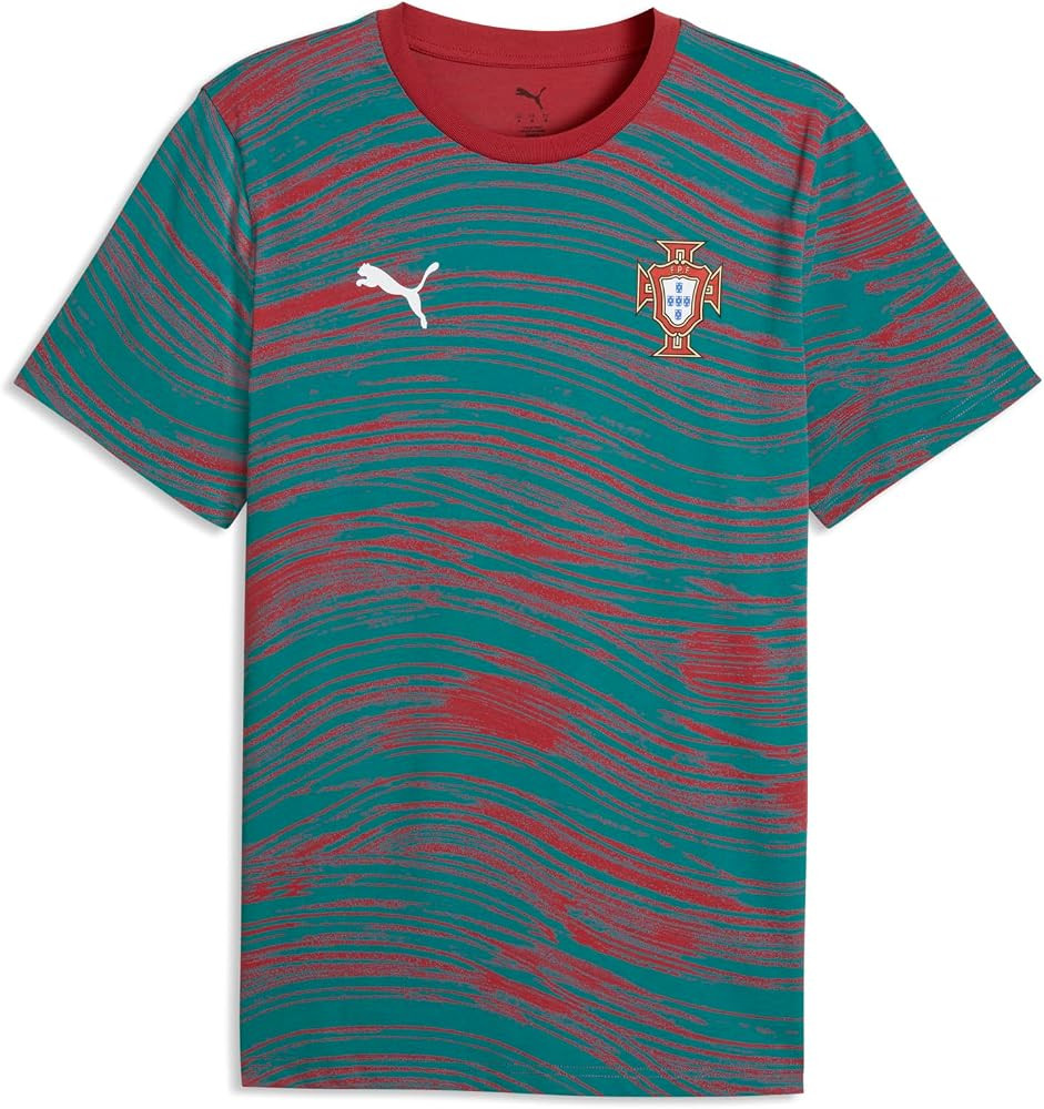 PUMA Mens Portugal Ftblculture All Over Print Crew Neck Short Sleeve Athletic Soccer Cleats - Gre... | Amazon (US)