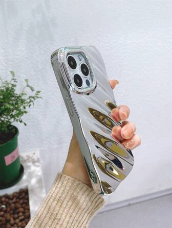 Plating Water Wave Textured Phone Case | SHEIN