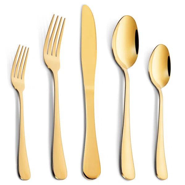 Everly Quinn Lir Stainless Steel Flatware - Set of 30 | Wayfair North America