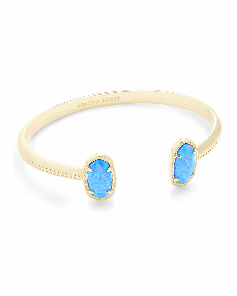 Elton Gold Cuff Bracelet in Ocean Kyocera Opal | Kendra Scott
