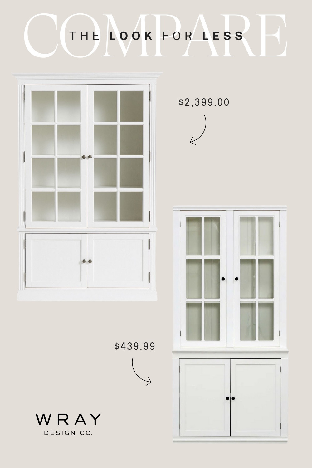 Your weekly look for less is here! Featuring a white display cabinet in a traditional design. Will you splurge or are you buying the dupe? Let us know!

#LTKStyleTip #LTKHome