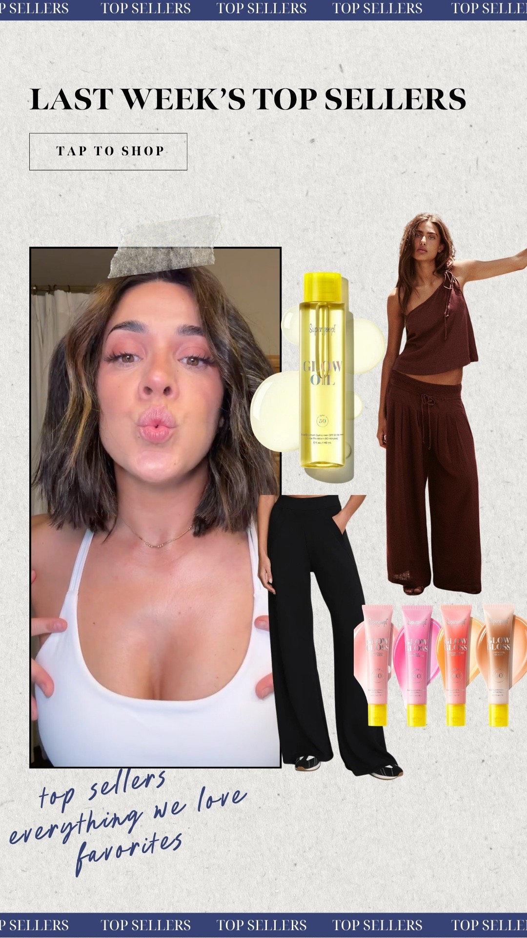 Last weeks top sellers! Supergoop sale glow oil with spf, lip tints with spf, FP European set & top selling spanx pants!

#LTKMidsize #LTKSaleAlert #LTKSeasonal