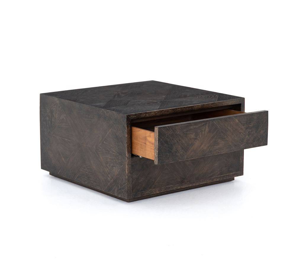Burnette 27.5" Cube Storage Coffee Table | Pottery Barn (US)