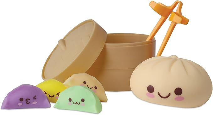 MindWare Foodie Fidgets Squishy Bao Bun and Dumplings Fidget Toys | Amazon (US)