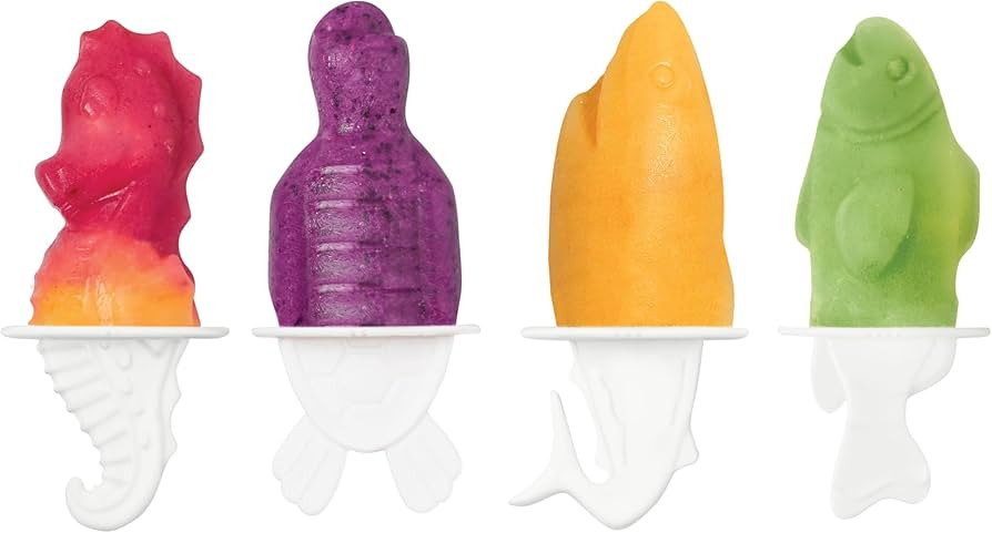Tovolo Silicone Popsicle Molds with Sticks (Ocean Friends) - Ice Pop Molds with 4 Cavities for Ho... | Amazon (US)