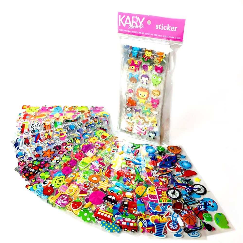 30 Sheets/Lots Scrapbooking Bubble Puffy Kids Stickers, Kawaii Gifts Reward Girls Boys, Toys for Chi | Amazon (US)