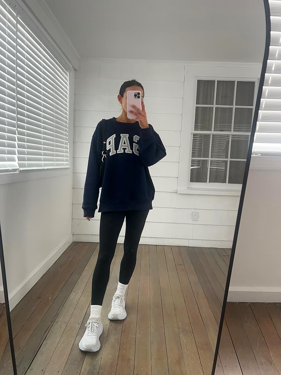 Today's rainy day outfit! Sweatshirt in S, leggings in XS, sneakers true to size, sweatshirt in M 

 #LTKSeasonal