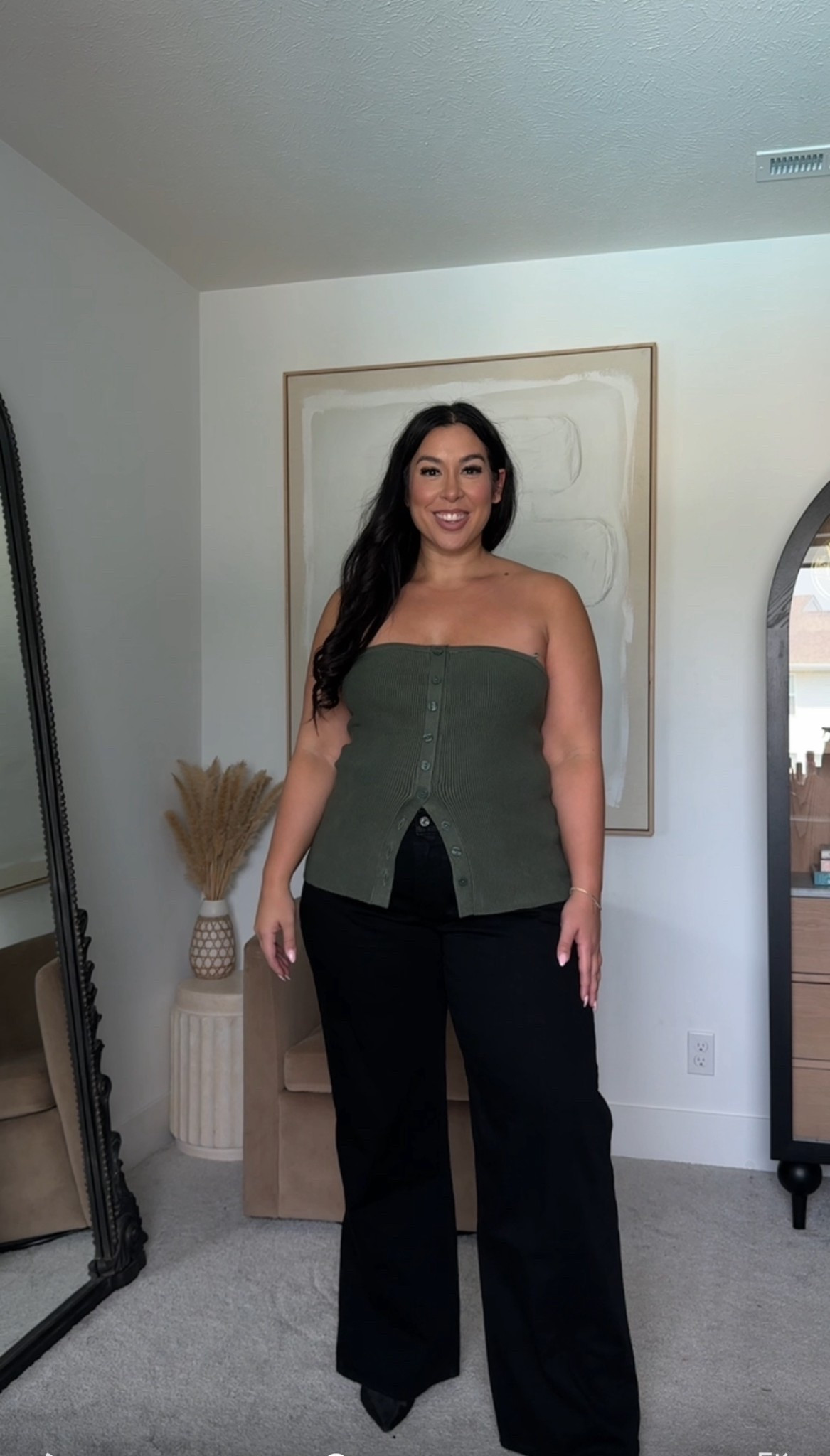 Use code AFBONNIE for a stackable discount! Wearing a size 33 L - Curve Love Low Rise Ultra Loose (color: black)