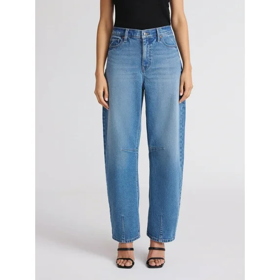 Sofia by Sofia Vergara Women's and Women's Plus Barrel Super High Rise Jeans, 27" Inseam, Sizes 0... | Walmart (US)