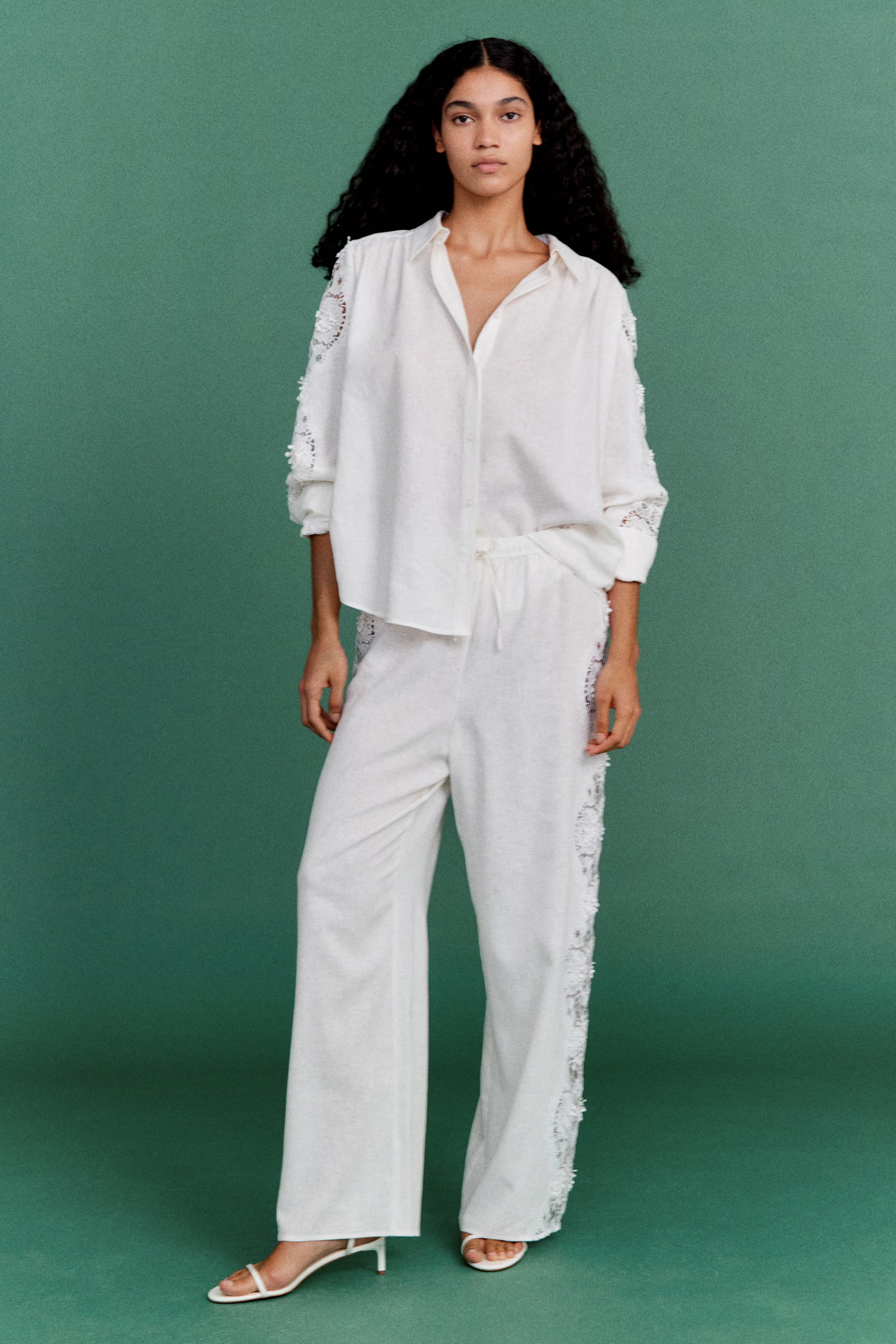Lace-Inset Shirt | H&M (US + CA)