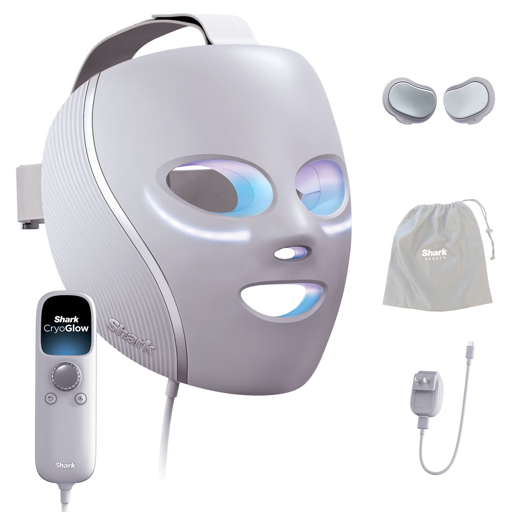 Shark Beauty CryoGlow Under-Eye Cooling & LED Anti-Ageing & Blemish Repair Mask - Lilac Chill | Look Fantastic (UK)