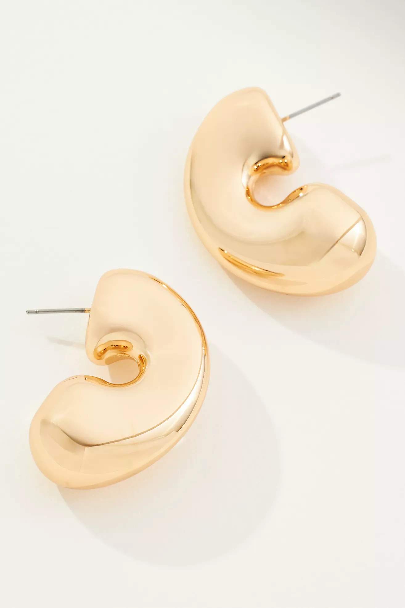 Thick C-Shape Hoop Earrings | Anthropologie (US)