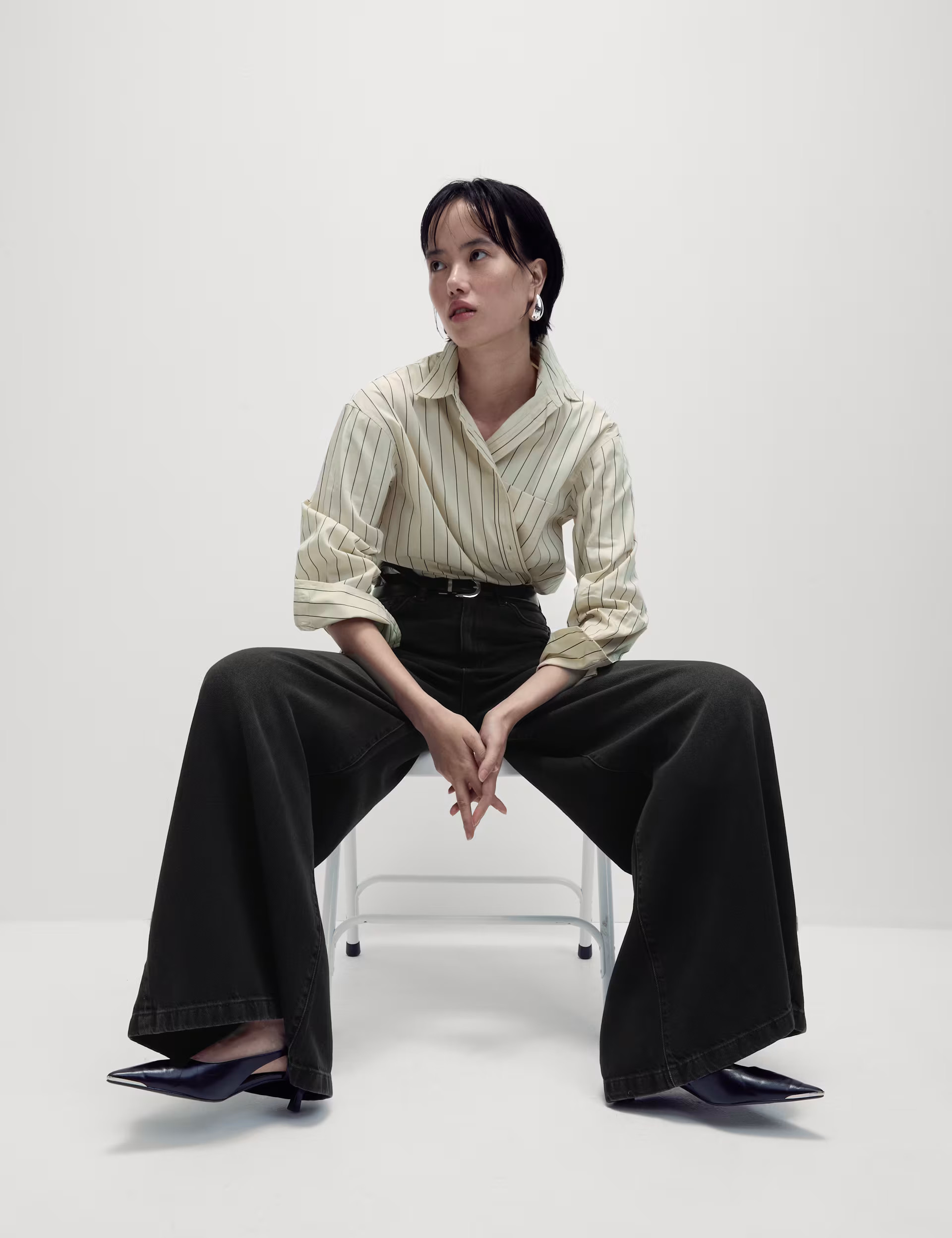 Lyocell™ Blend Wide Palazzo Leg Jeans | Marks & Spencer (UK)