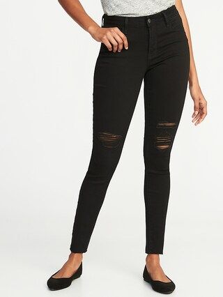Old Navy Womens Mid-Rise Raw-Edge Rockstar Ankle Jeans For Women Blackjack Size 0 | Old Navy US