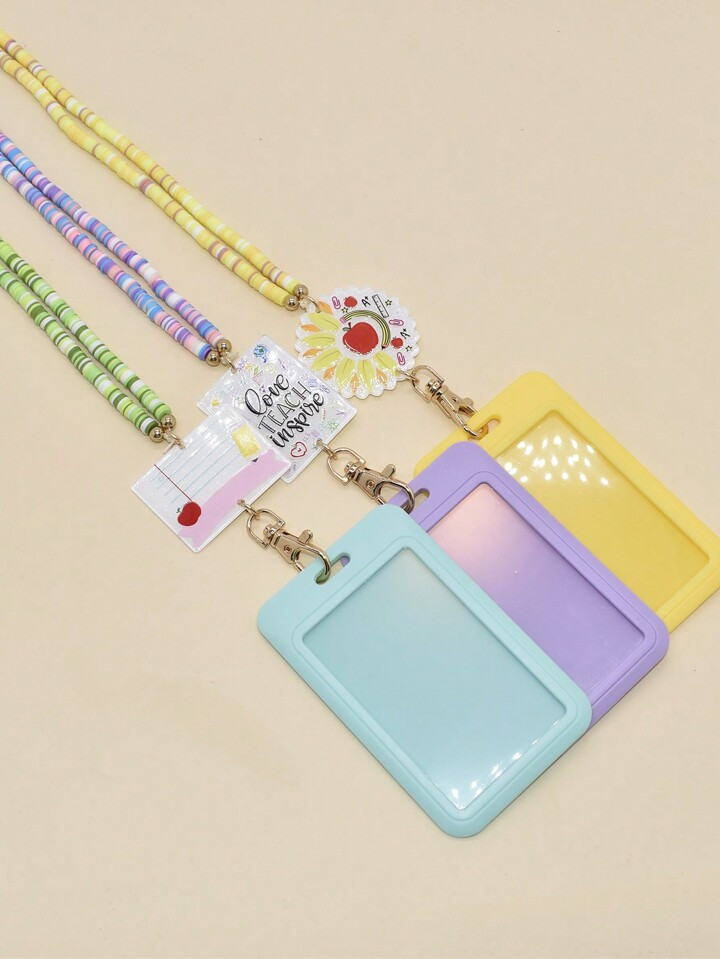 1pc Bohemia Cute New Designs Heishi Colorful Polymer Clay Beads Notebook Sunflower Acrylic Pendan... | SHEIN