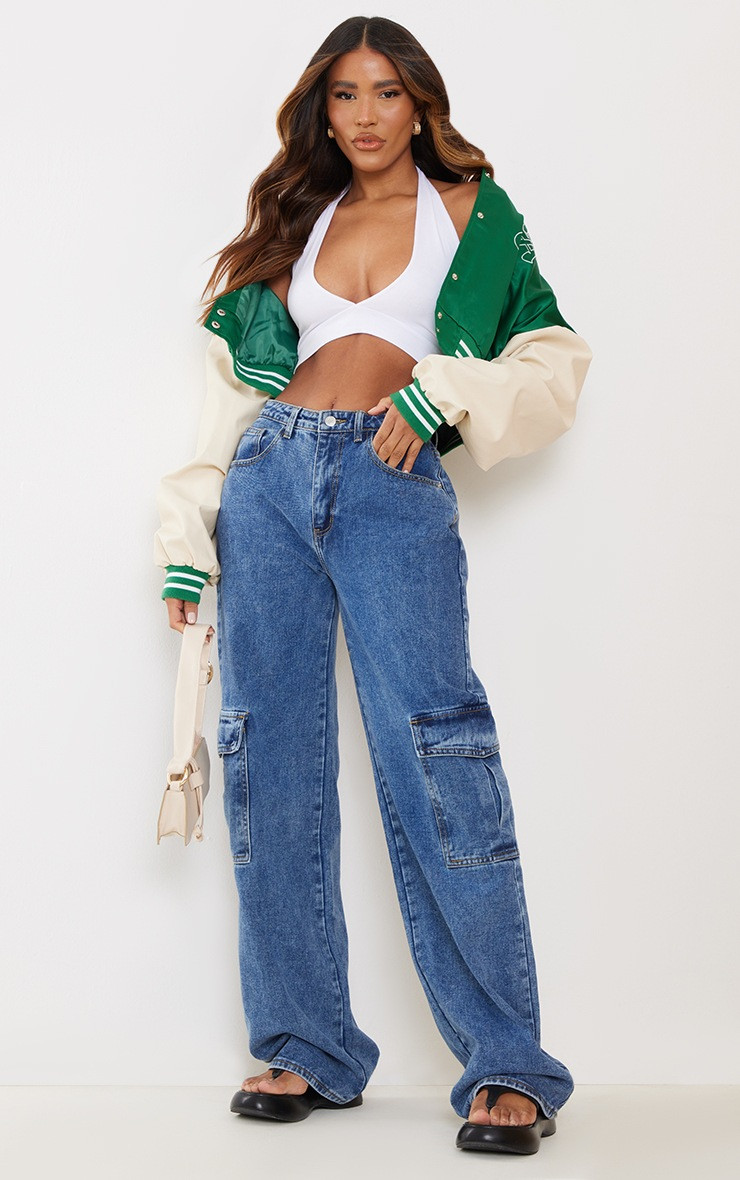 White Halter neck Jersey Crop Top | PrettyLittleThing US