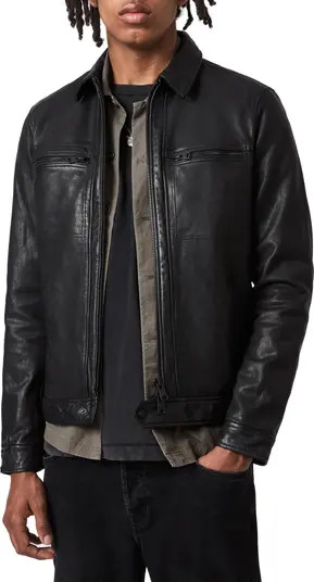 AllSaints Lark Leather Jacket | Nordstrom | Nordstrom