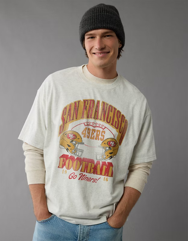 NFL Boxy San Francisco 49ers Graphic T-Shirt | American Eagle Outfitters (US & CA)