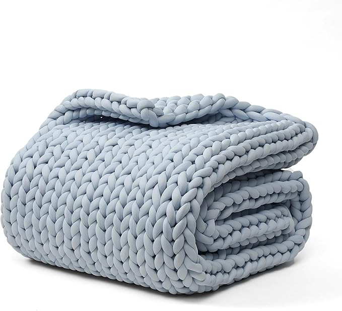YnM Cooling Chunky Throw Blanket, Medium-Weight, Hand Knitted, Skin Friendly, Ventilated and Brea... | Amazon (US)