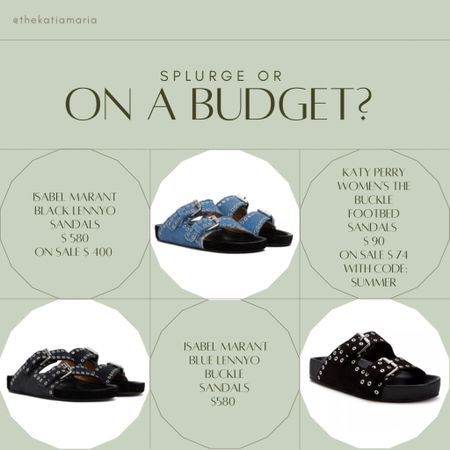 Splurge or on a budget? 
Buckle sandals 

#LTKFind #LTKunder100 #LTKsalealert