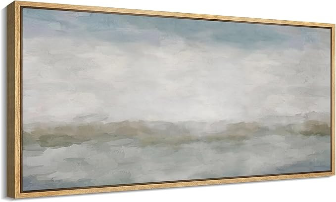 MUDECOR Extra Large Framed Canvas Print Wall Art Abstract Pastel Watercolor Soothing Neutral Tone... | Amazon (US)