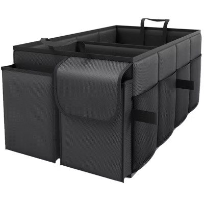 Itopfox Foldable Car Trunk Organizer with 2 Compartments & 6 Mesh Pockets, Sturdy SUV & Sedan Sto... | Target