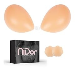 Niidor Adhesive Bra Strapless Sticky Invisible Push up Silicone Bra for Backless Dress with Nipple C | Amazon (US)