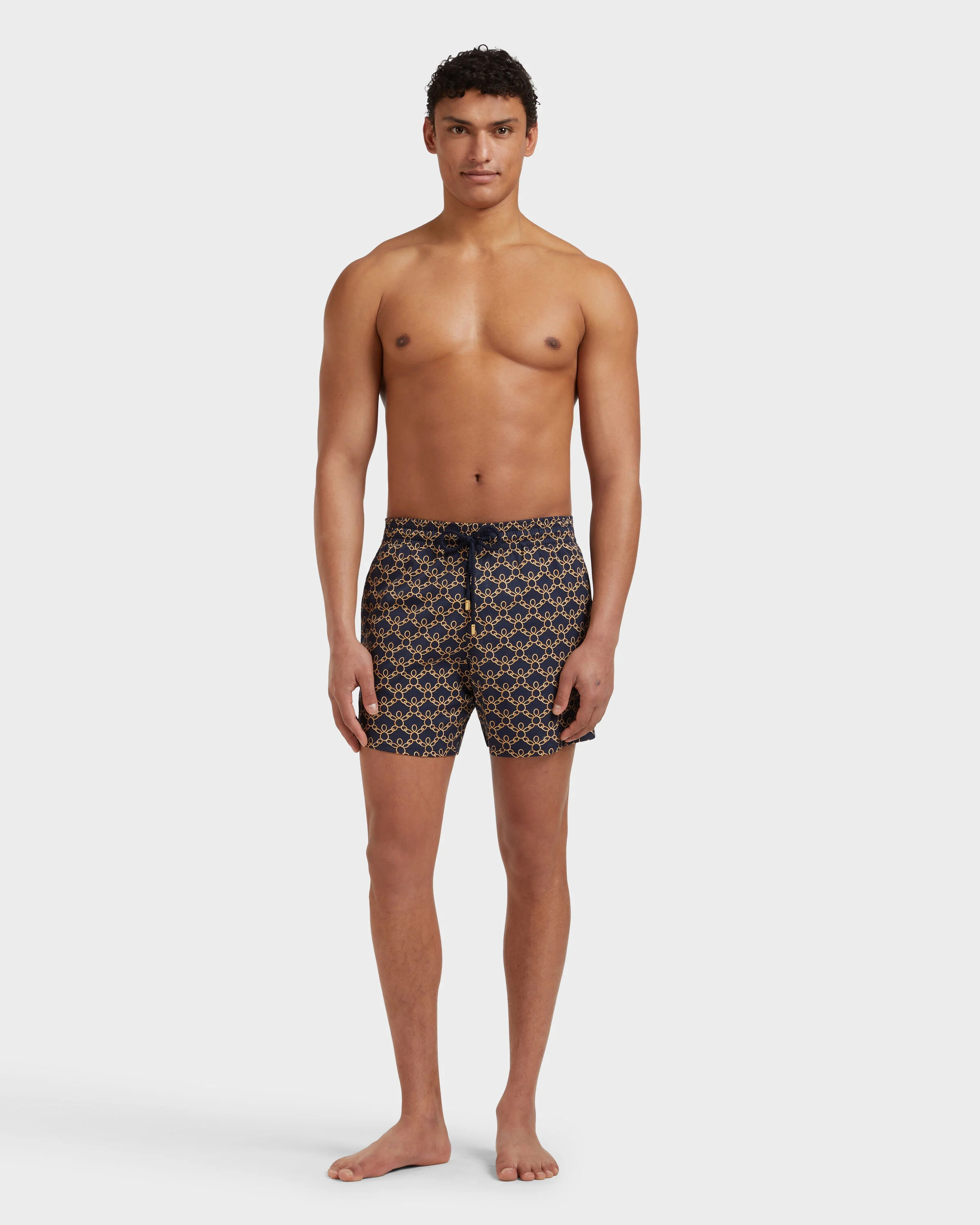 Men Stretch Short Swim Trunks Turtles Chain | Vilebrequin (US)