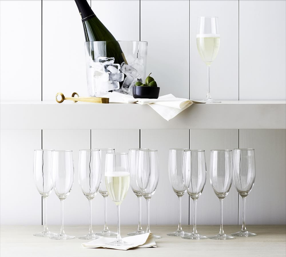 Entertaining Essentials Champagne Flutes - Set of 12 | Pottery Barn (US)