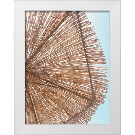 Straatsma Leah 25x32 White Modern Wood Framed Museum Art Print Titled - Rosy Straw Umbrella | Walmart (US)