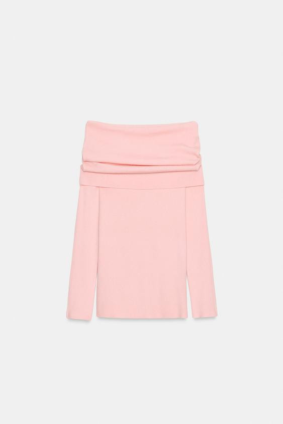 OFF SHOULDER KNIT JUMPER | Zara US