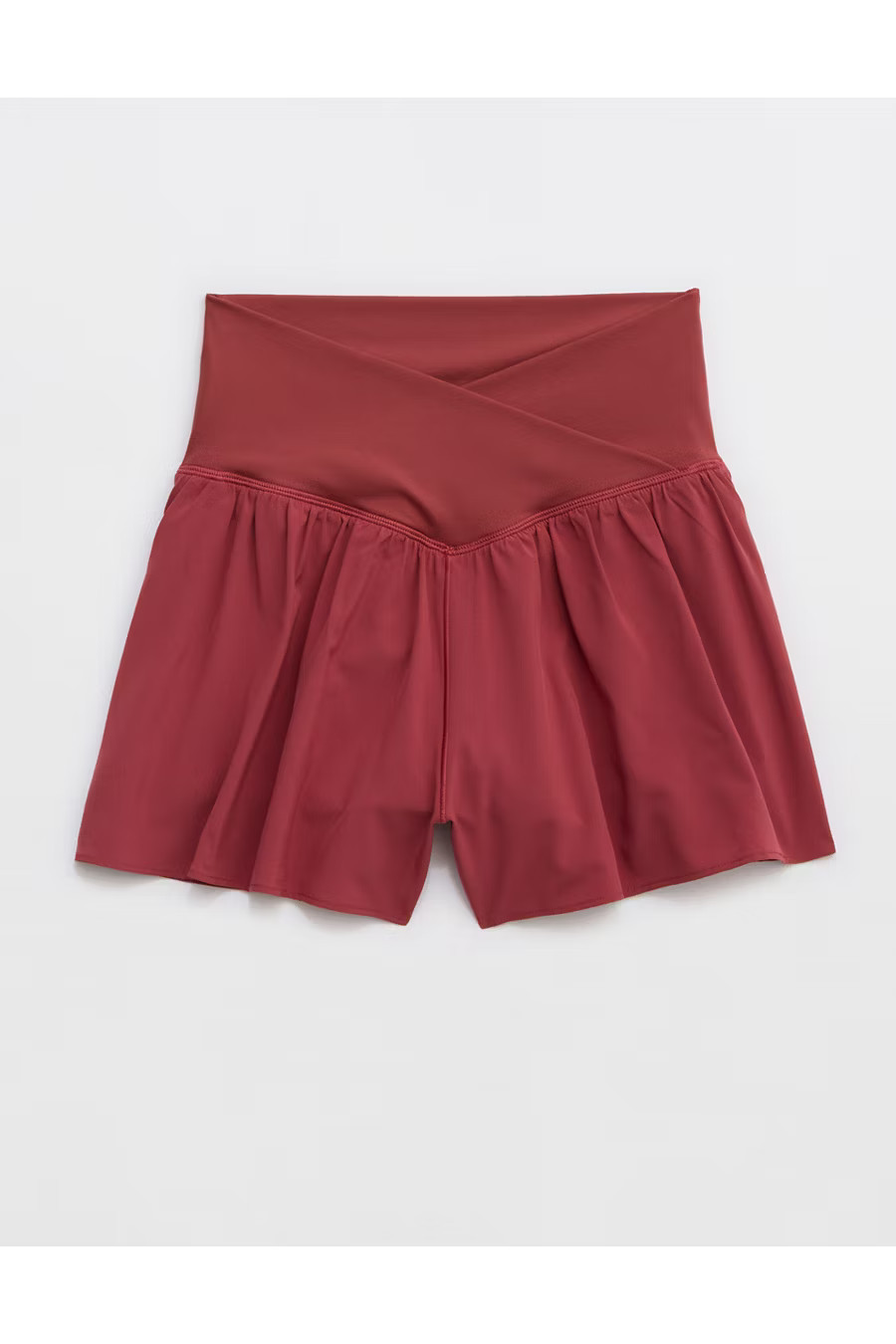 OFFLINE By Aerie Real Me Crossover Flowy Short Women's Rustic Red XXL | Aerie