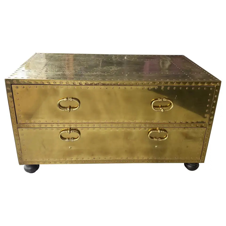 Sarried Brass Trunk | 1stDibs
