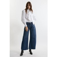 Indigo Barrel Leg Jean | PrettyLittleThing UK