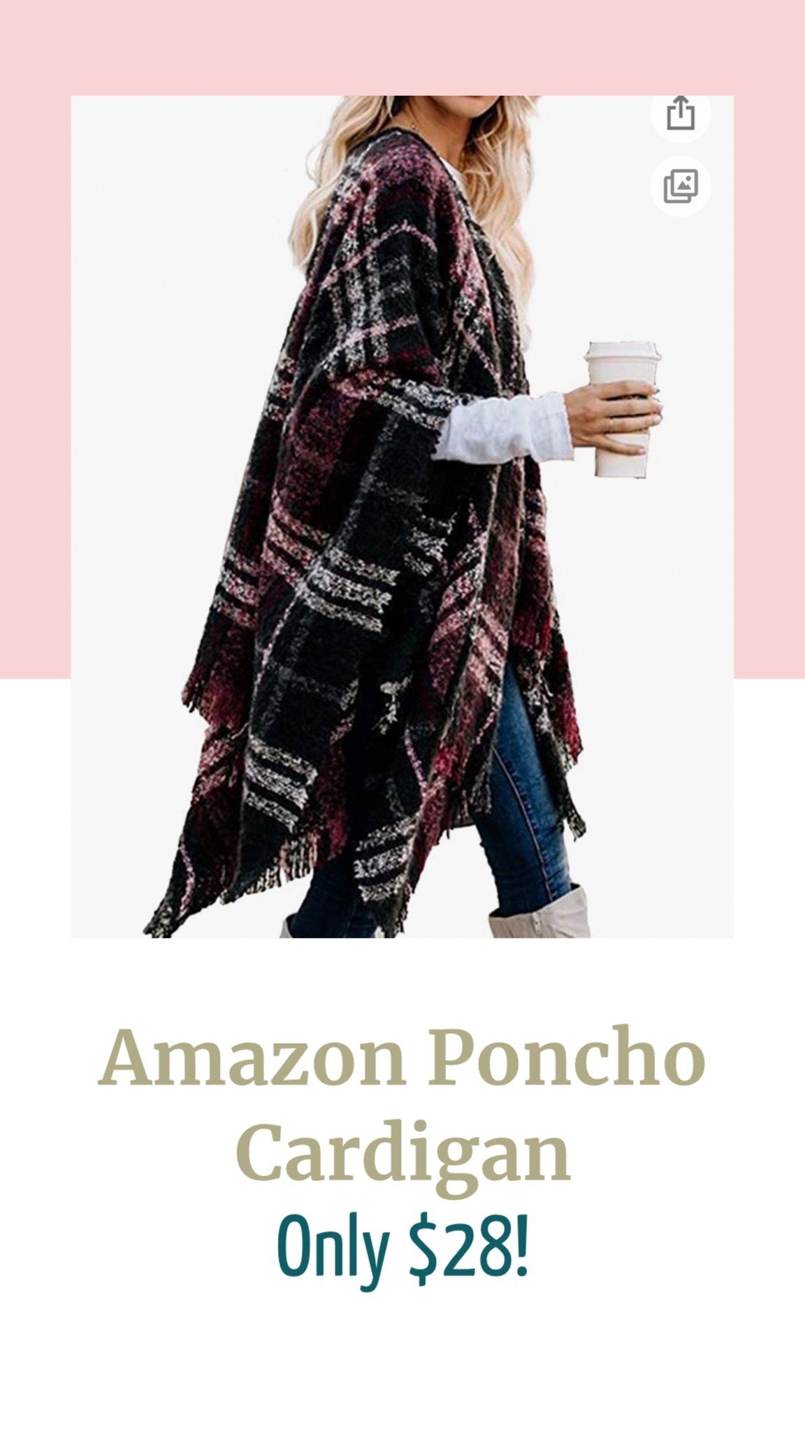 Amazon plaid oversized shawl poncho on sale for $28!! So cute and perfect for chilly fall days! 

#fallfashion #amazonfashion #plaidsweater

#LTKsalealert #LTKunder50 #LTKSeasonal