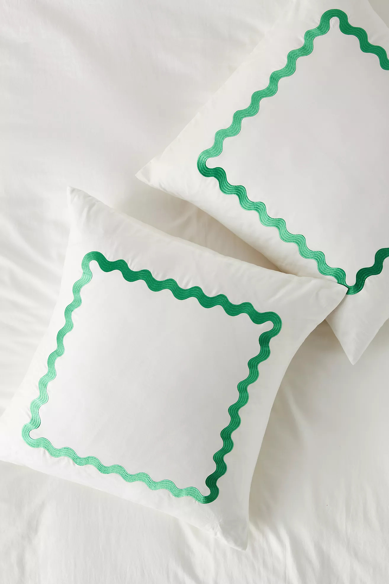 Maeve Scallop Organic Sateen Euro Sham | Anthropologie (US)