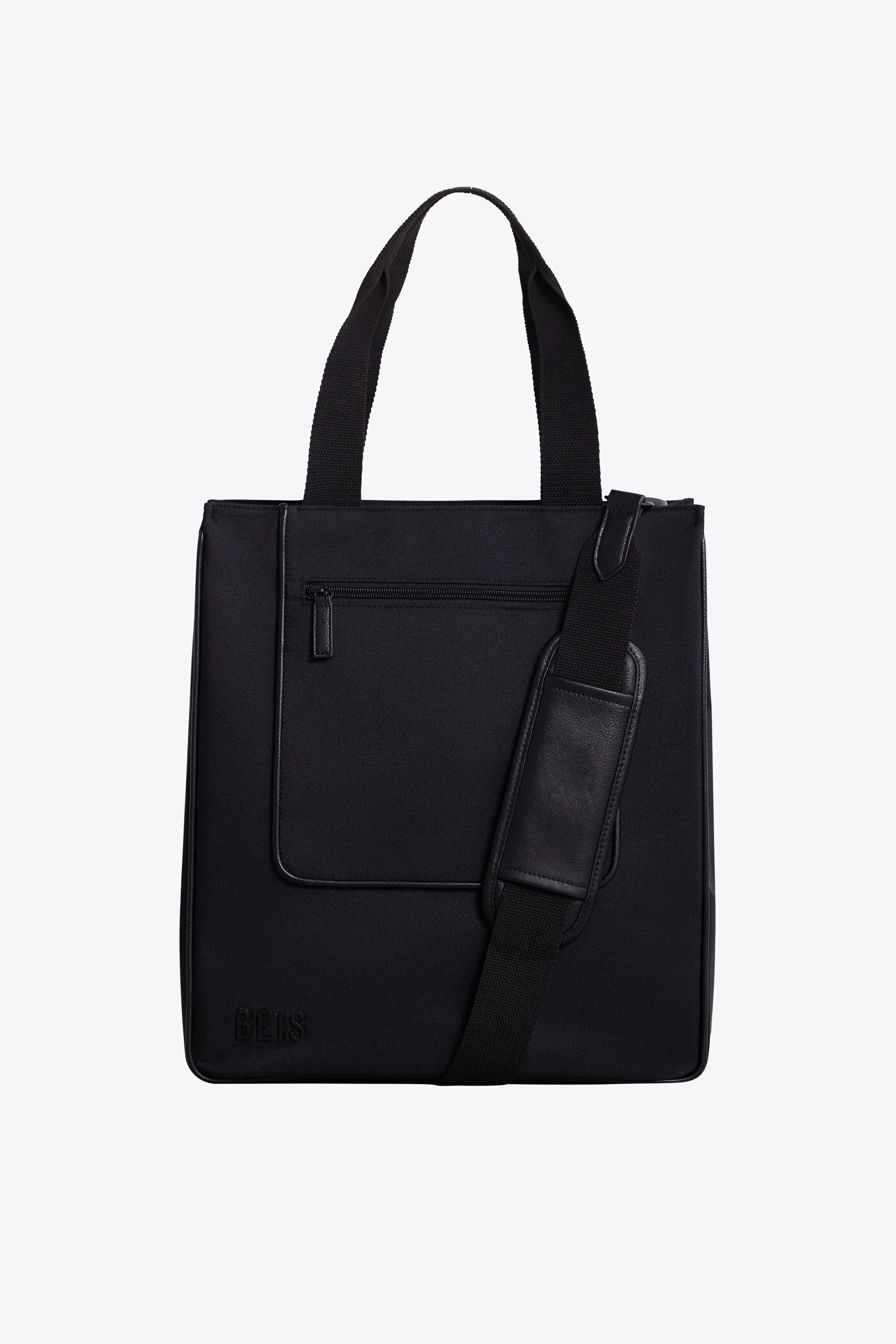 BÉIS 'The North To South Tote' in Black - Mens Work Tote Made From Recycled Materials | BEIS