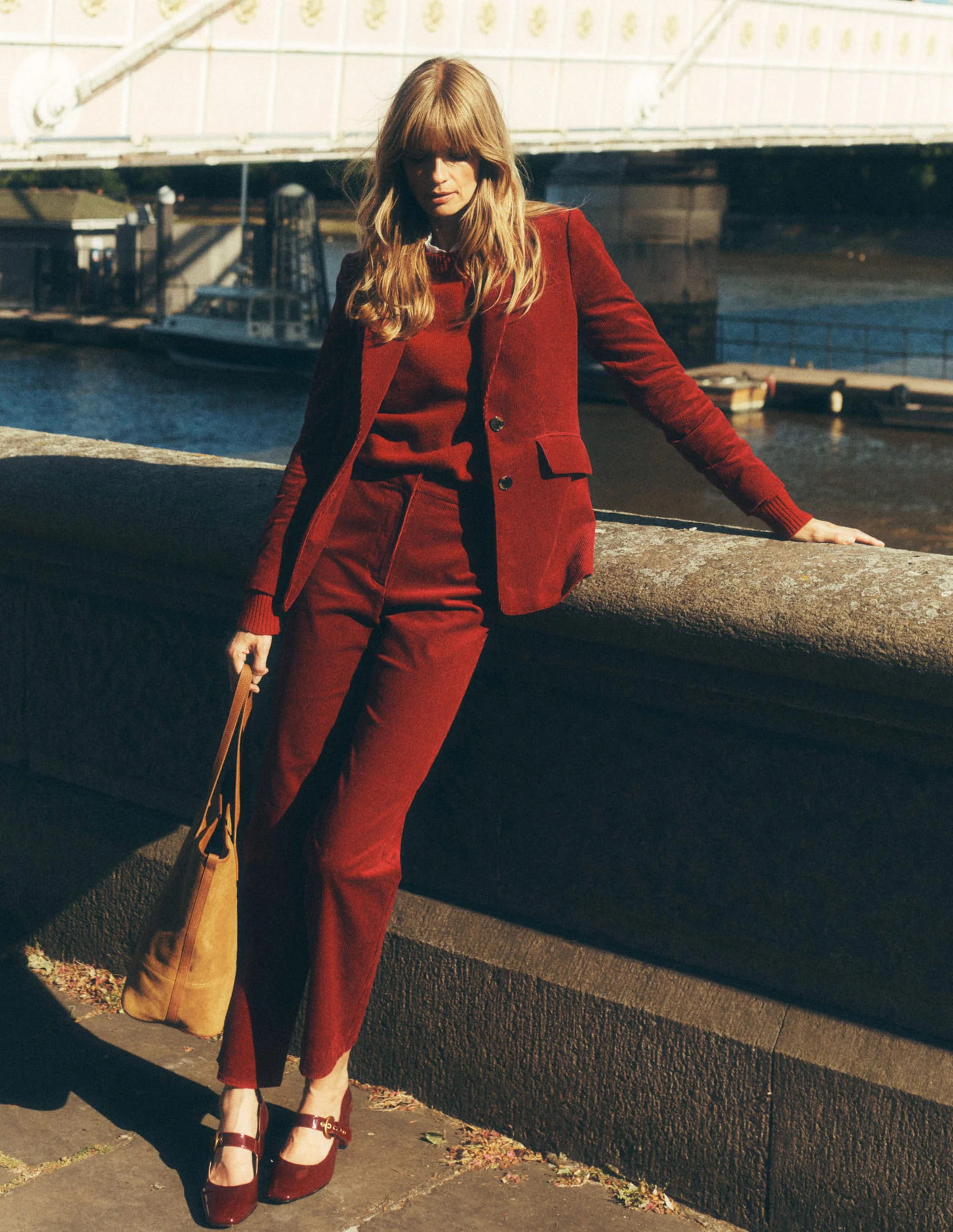 Stamford Cord Blazer-Burgundy Red | Boden (US)